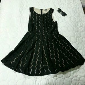 Lily Rose Cream/Black Dress Sz L